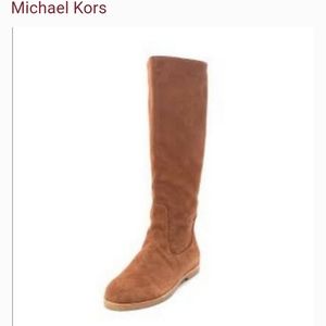 Michael Kors Kenton Tan Suede Flat Boots